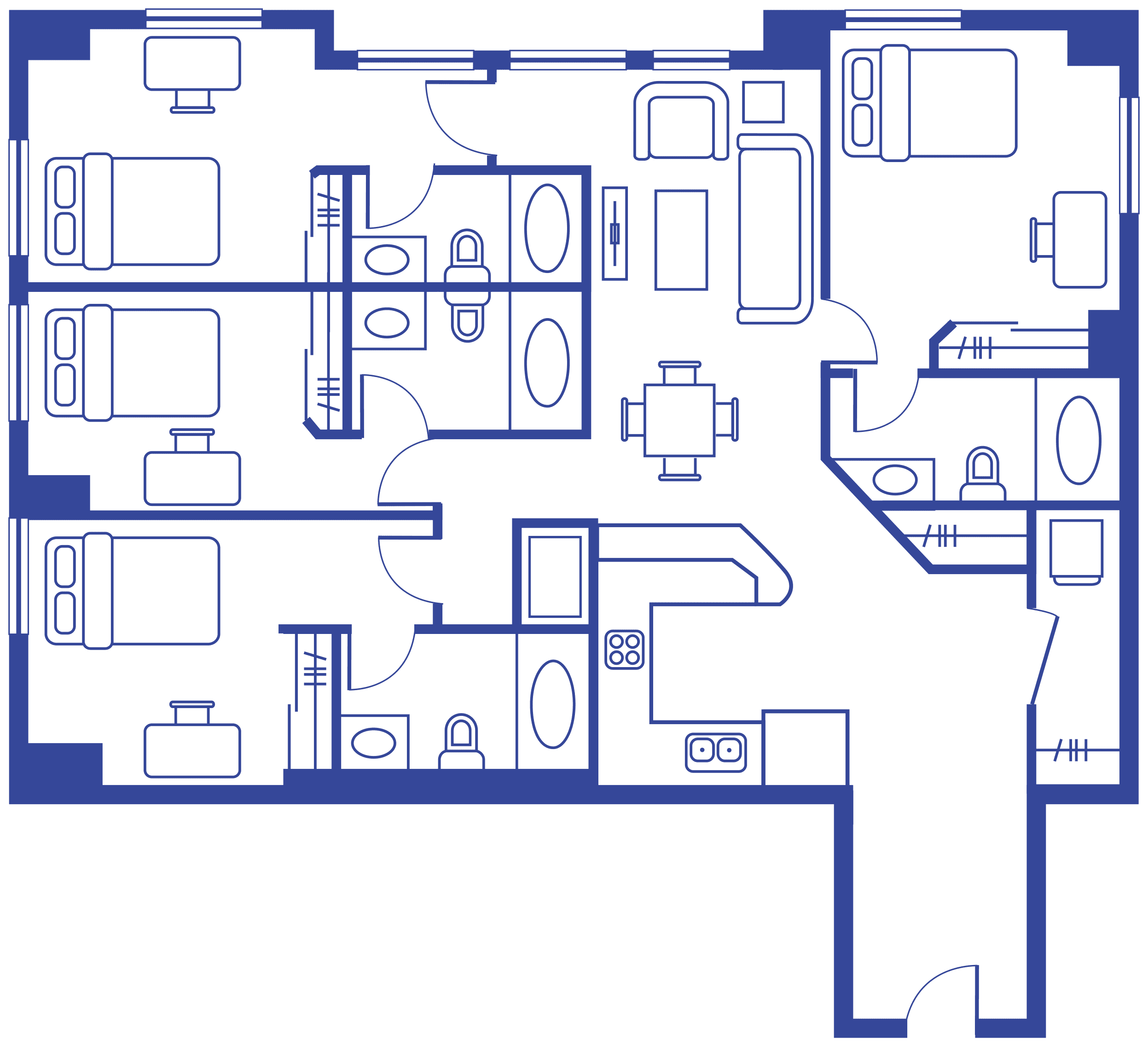 4 BEDROOM, 4 BATH TOWER 1* floorplan