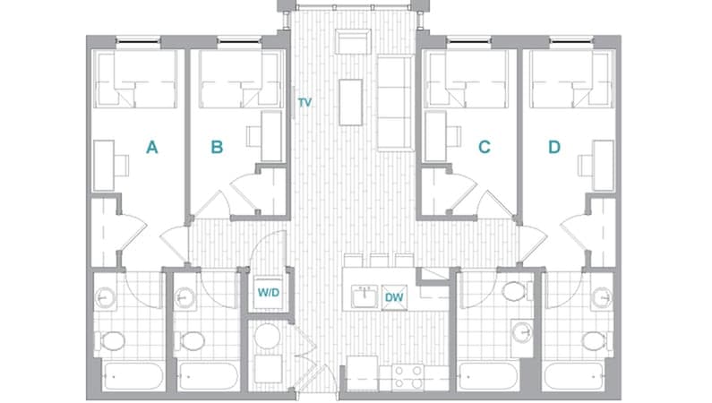 4BR/4BA Premium floorplan