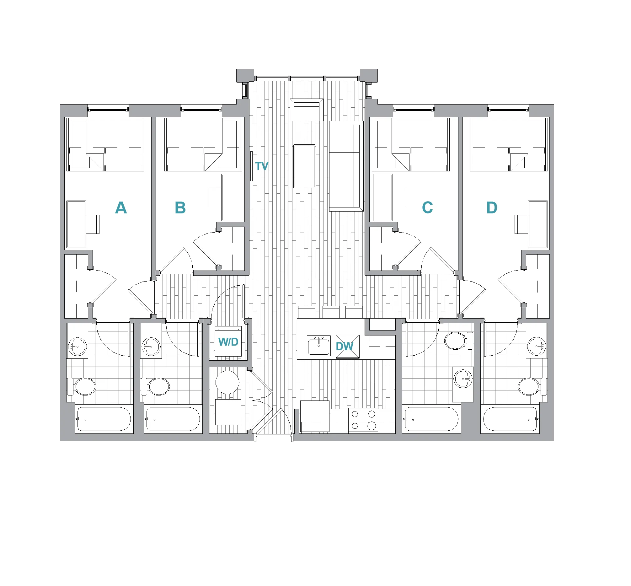 4BR/4BA Premium floorplan