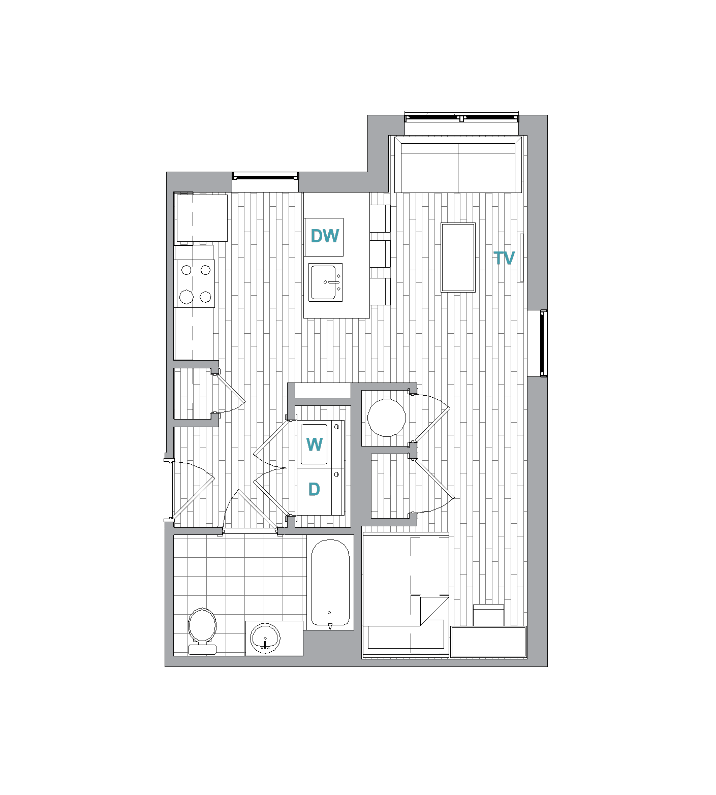 Studio Terrace floorplan