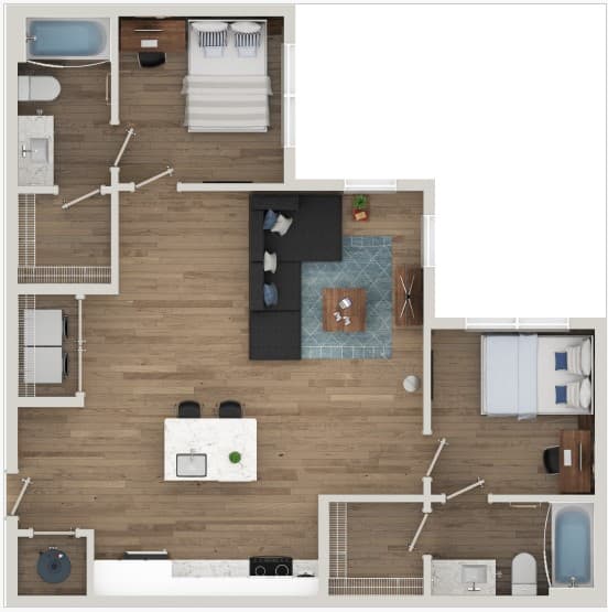 2 Bedroom - Frisco A floorplan