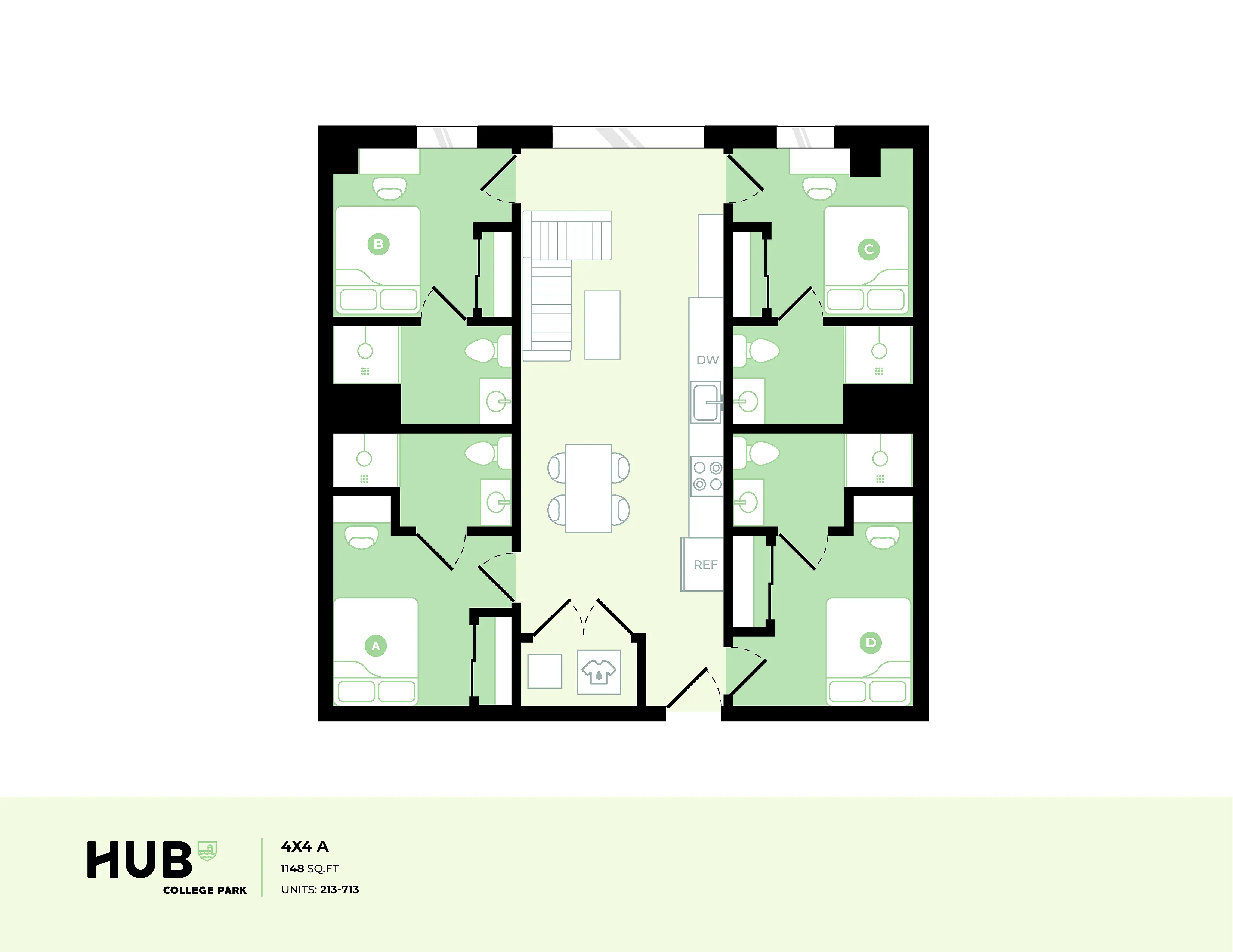 4x4 A floorplan