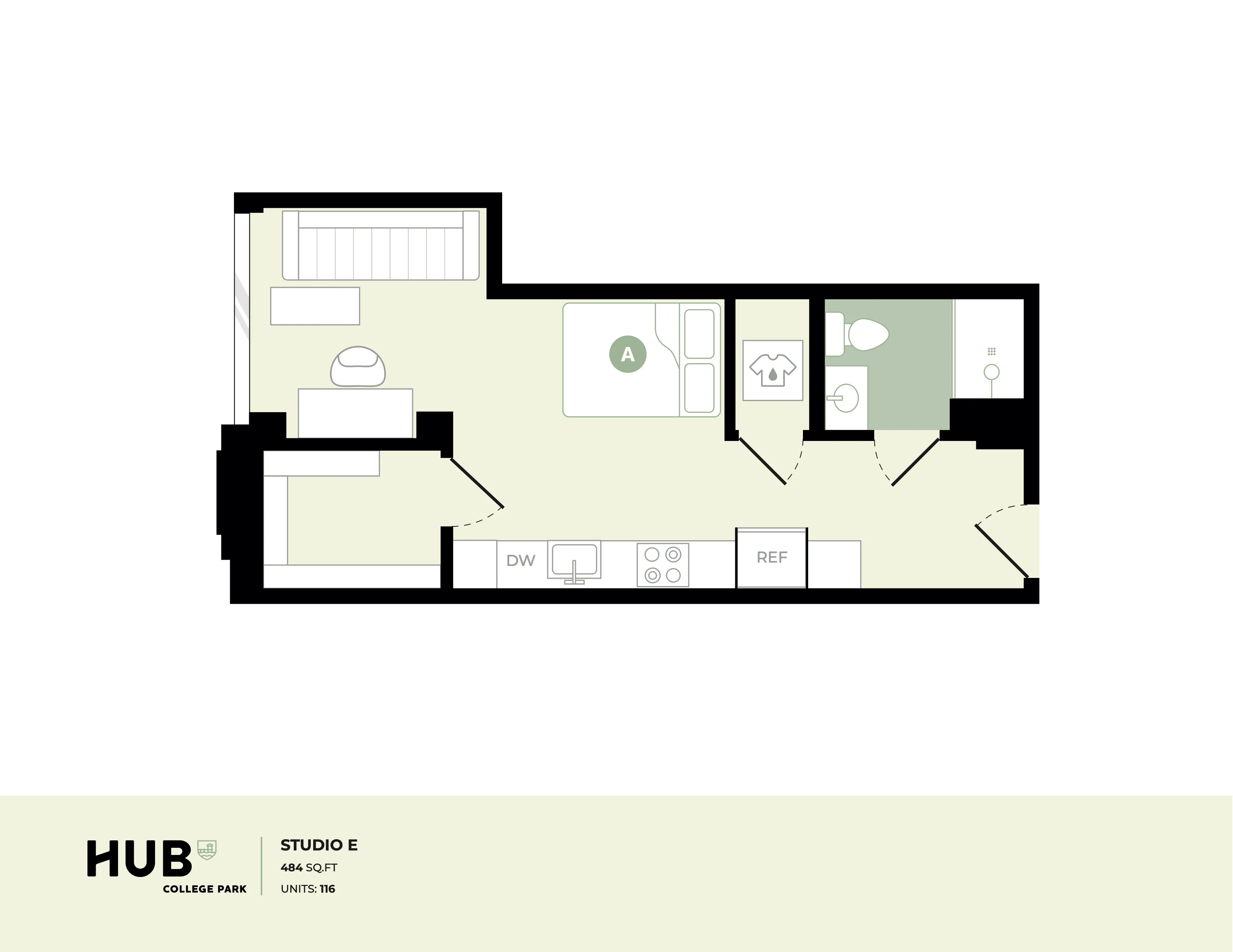 Studio E floorplan