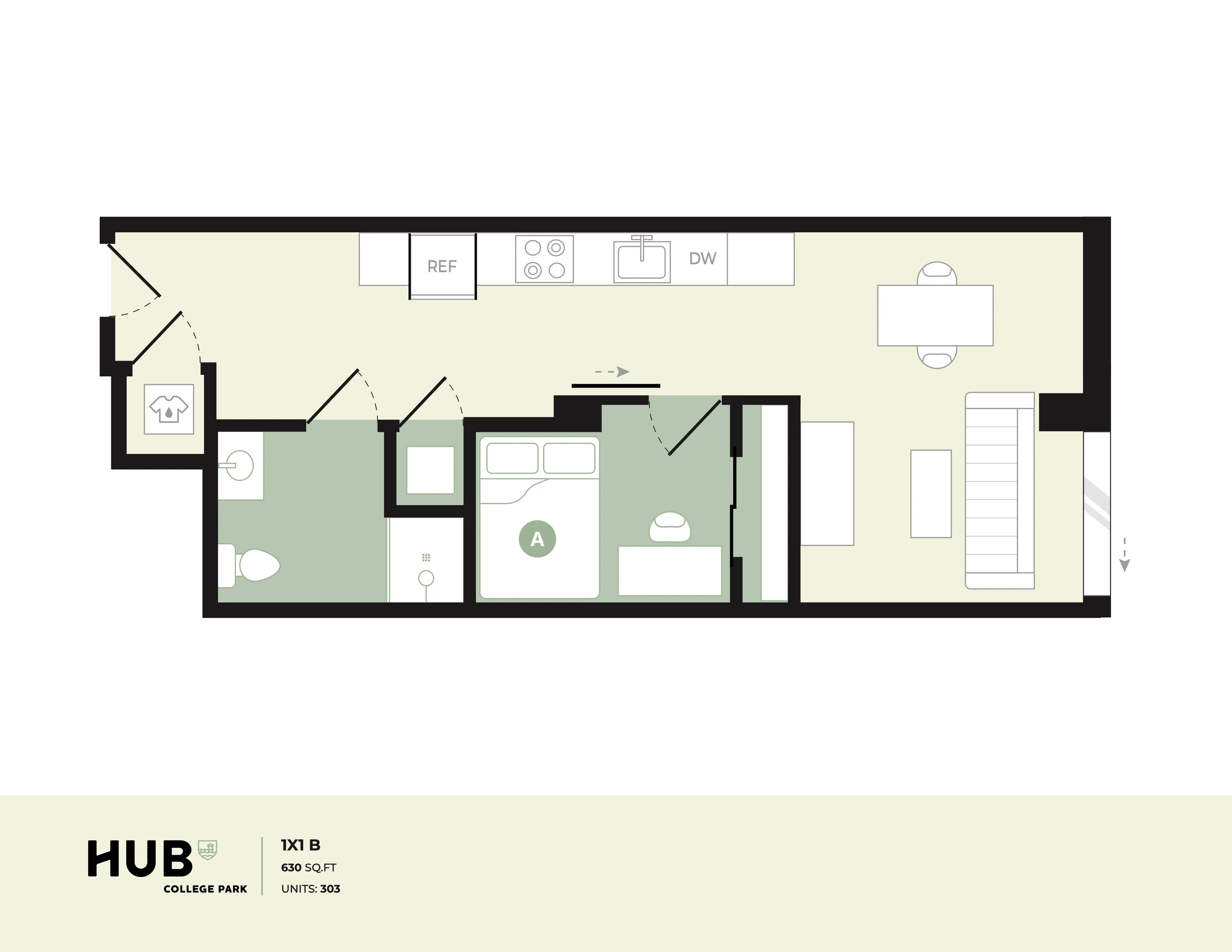 1x1 B floorplan