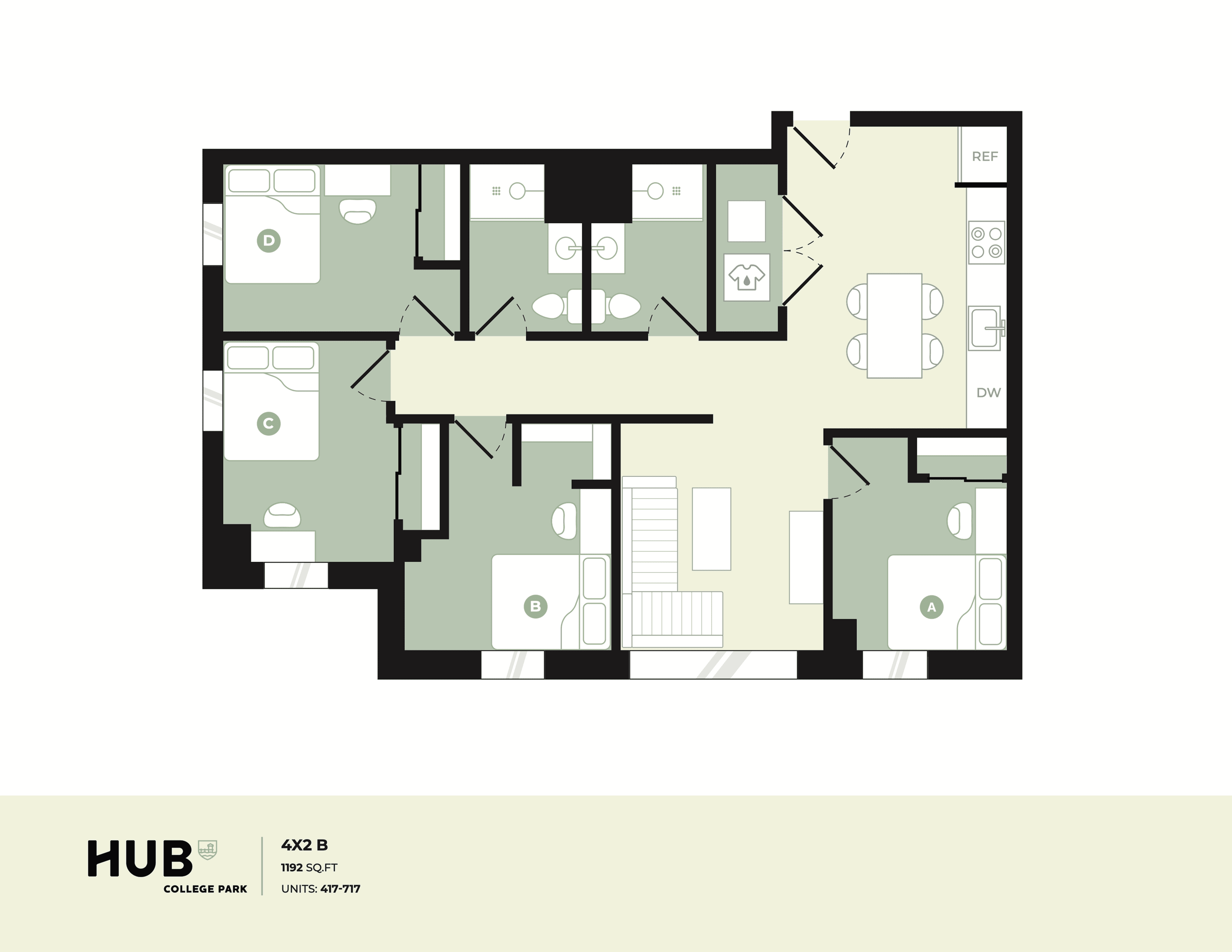 4x2 B floorplan