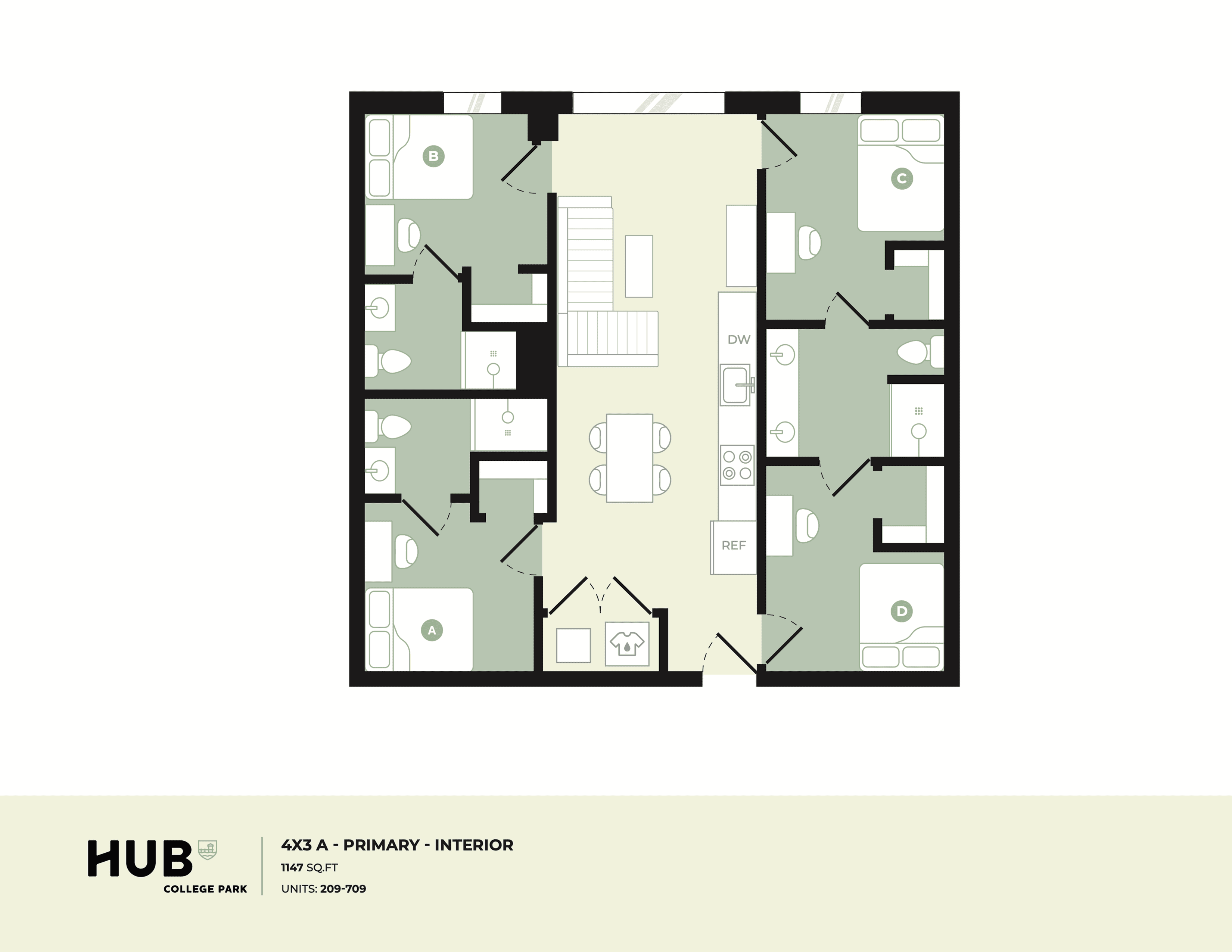 4x3 A floorplan