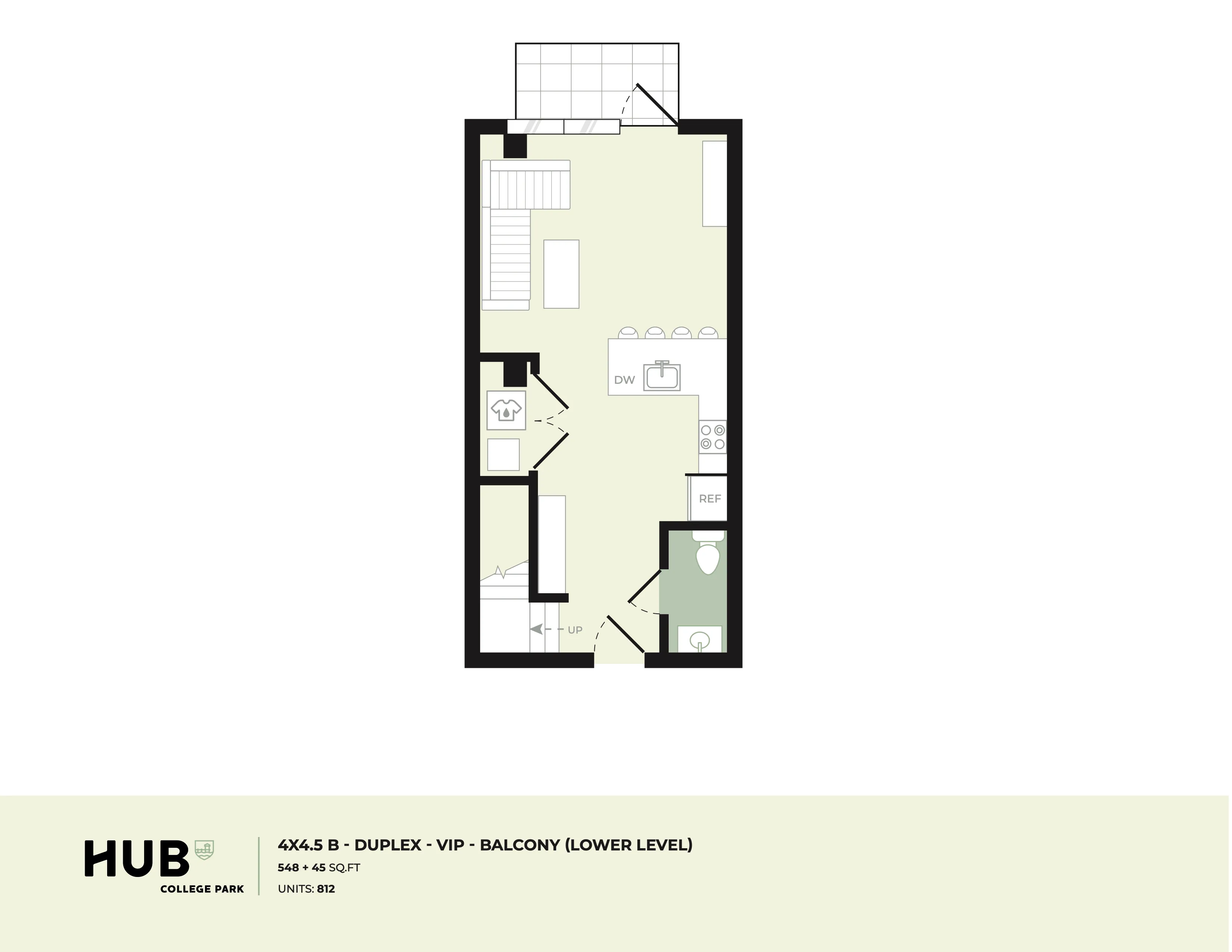 4x4.5 TH B floorplan