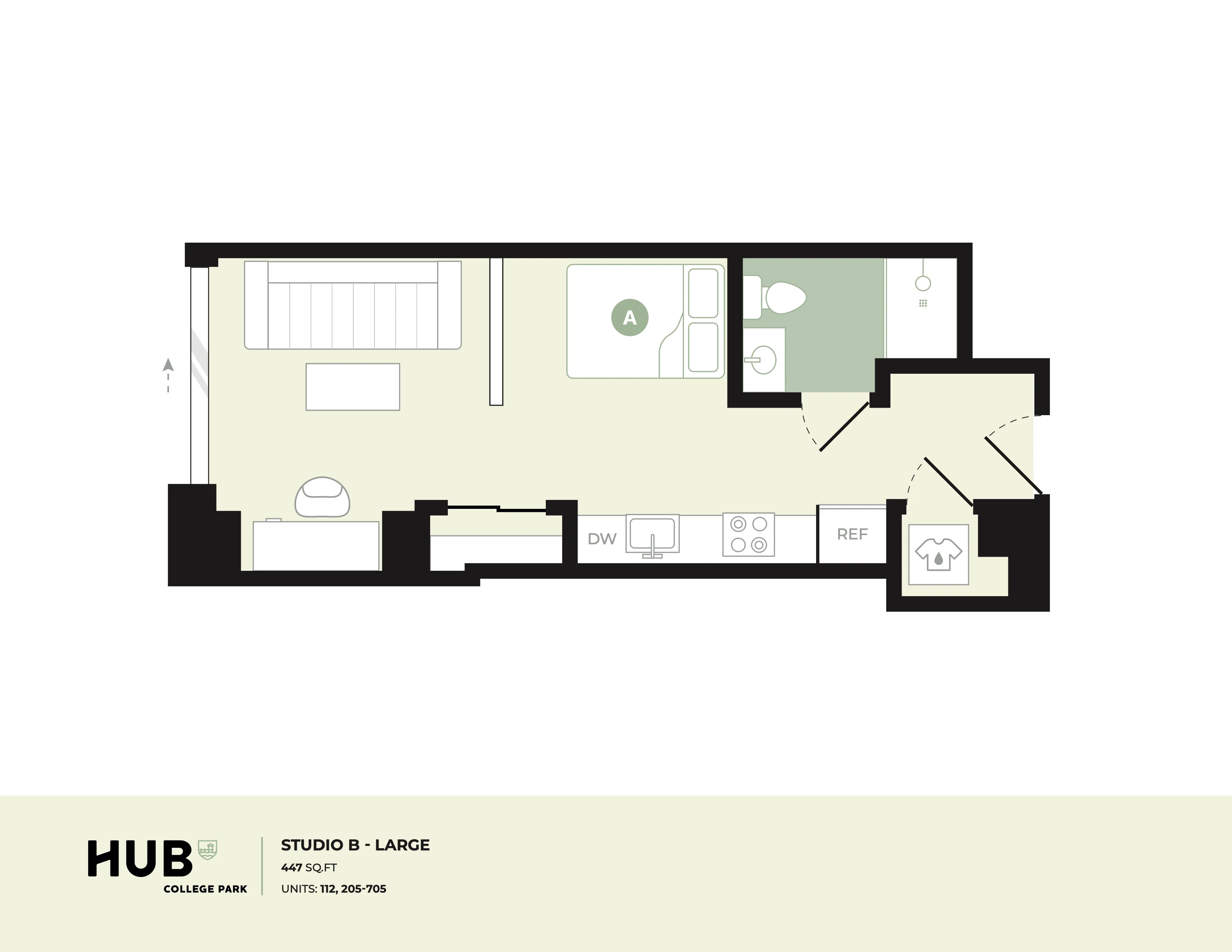 Studio B floorplan