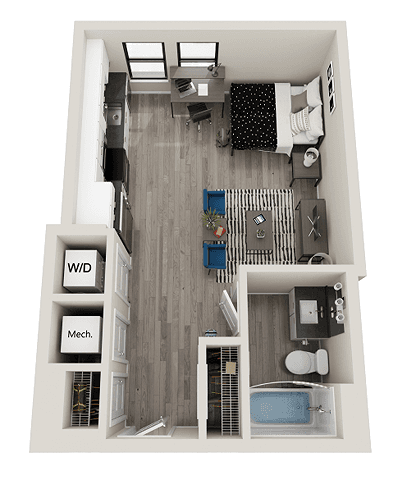Soho - Studio floorplan