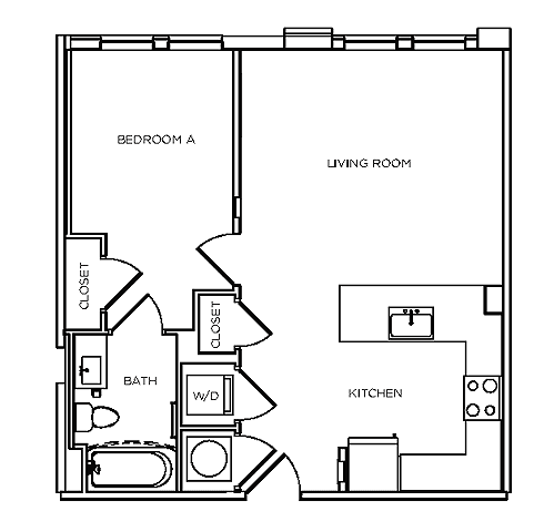 Arden - 1x1 floorplan