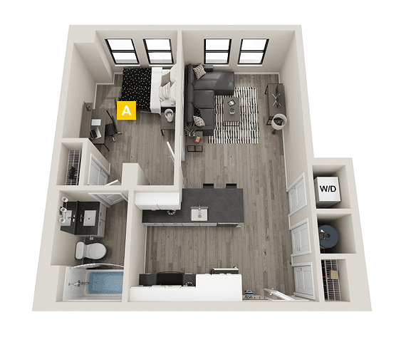 Avondale - 1x1 floorplan