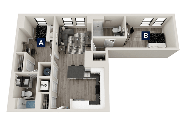 Bexley - 2x2 floorplan