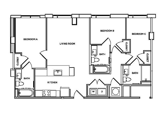 Camden 1 - 3x3 floorplan