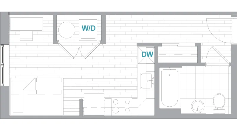 Studio Terrace floorplan